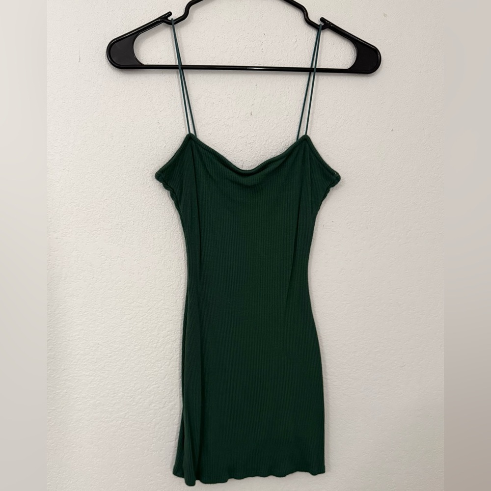 Green mini dress
